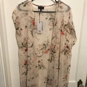 Long sheet floral duster.NWT